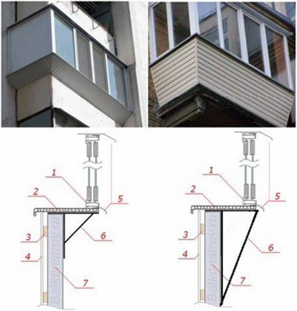 Остекление балкона, осуществляемое с выносом с фото