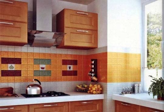 Плитка для кухни на фартук - примеры необычного оформления и традиции дизай ... - фото
