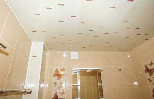 Как сделать потолок из панелей пвх в ванной — монтажа и отделка - фото