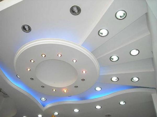 Преимущества и основные виды сложных гипсокартонных потолков с фото