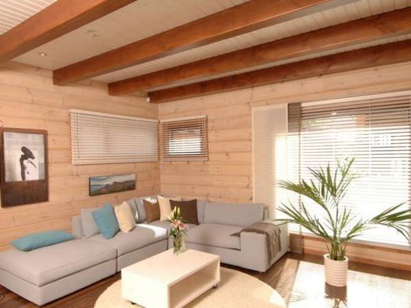 Какие существуют варианты отделки потолка в деревянном доме? - фото